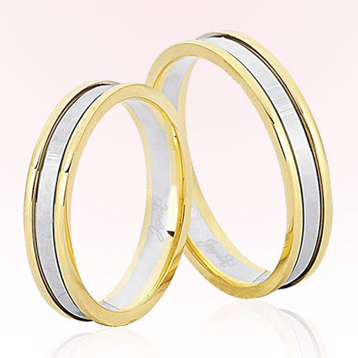 Sarı Beyaz Altın Alyans 8301