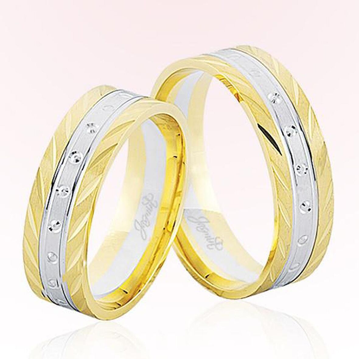 Sarı Beyaz Altın Alyans 8307