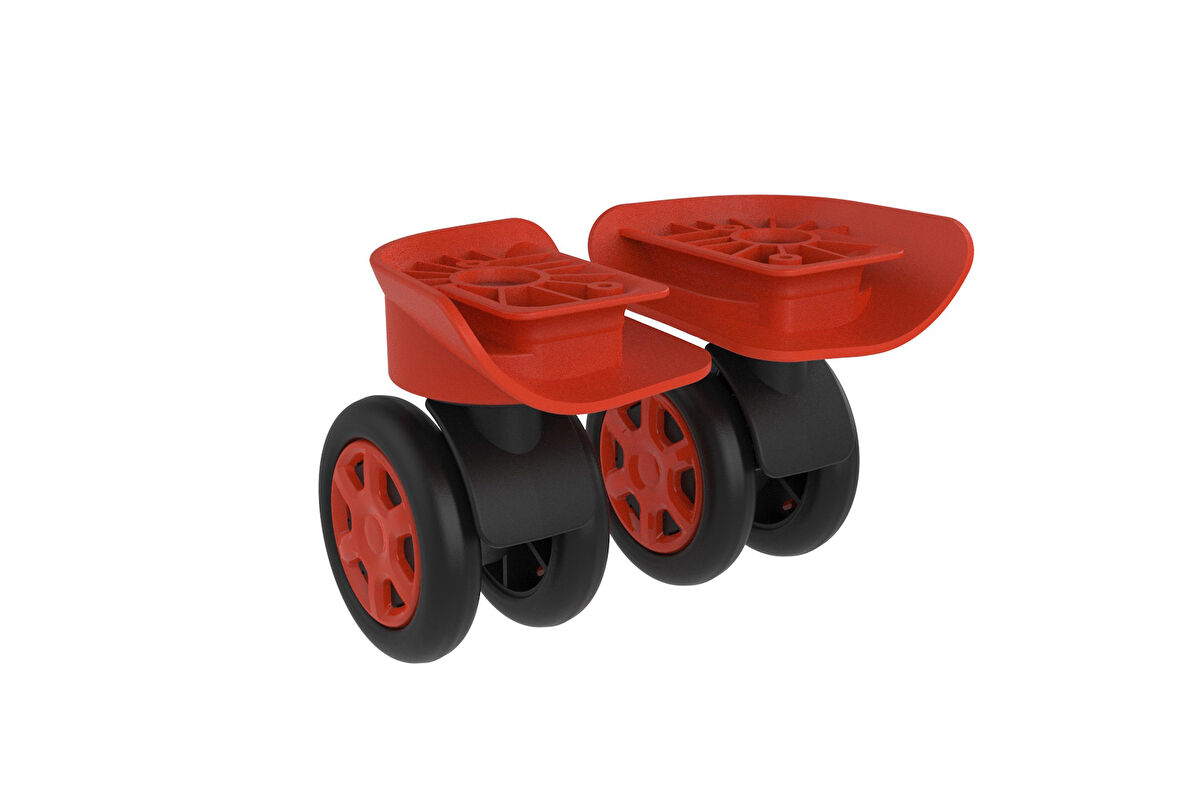 Keo-Plus PP Valiz Tekerleği Sağ ve Sol Kırmızı Renk