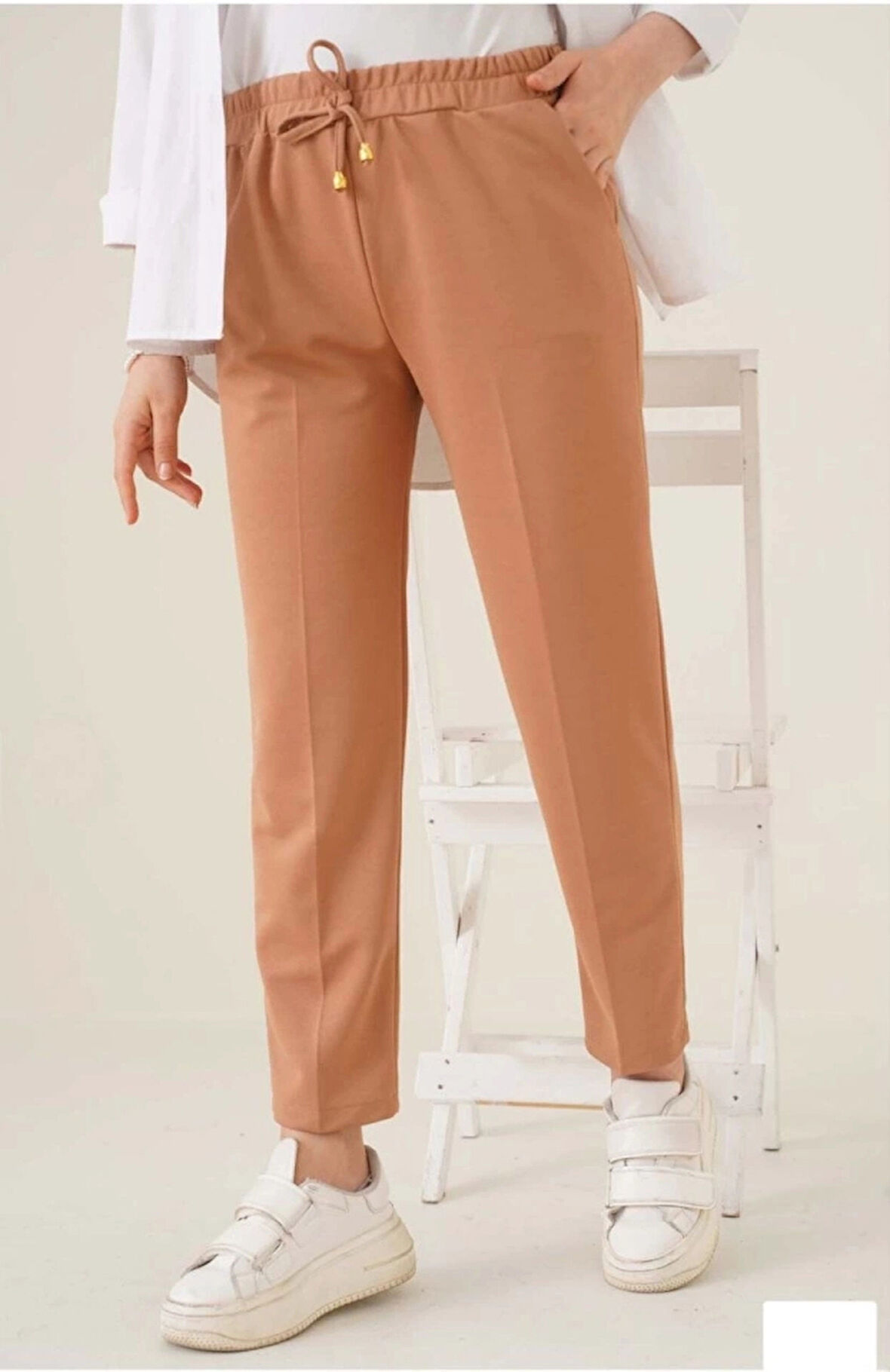 Tam Kalıp Basic Eşofman Pantolon  Kahverengi