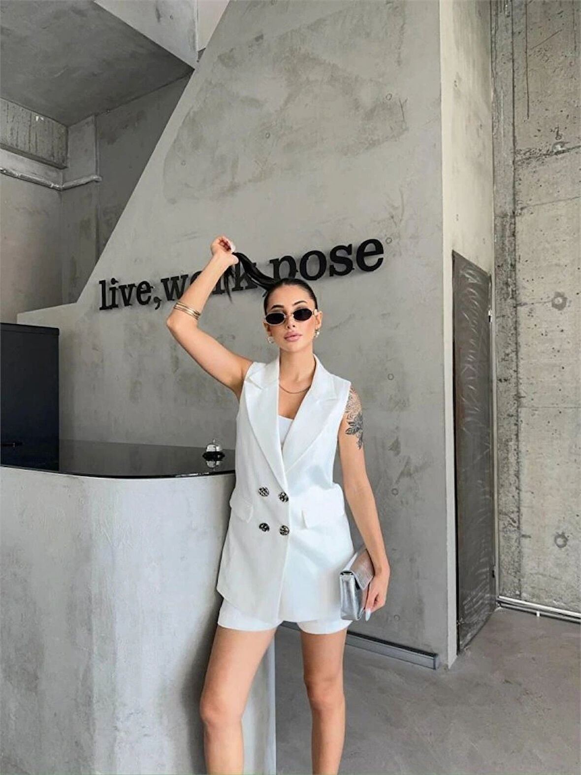 KETEN YEEK  ŞORT TAKI  Beyaz