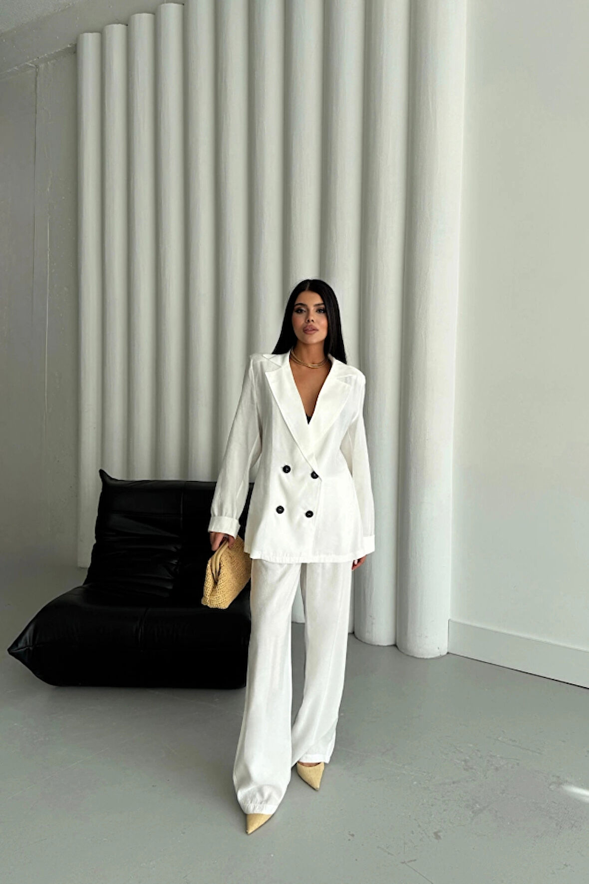 ODA 4 DÜĞE ATARIZ CEKET  PANTOON TAKI  Beyaz