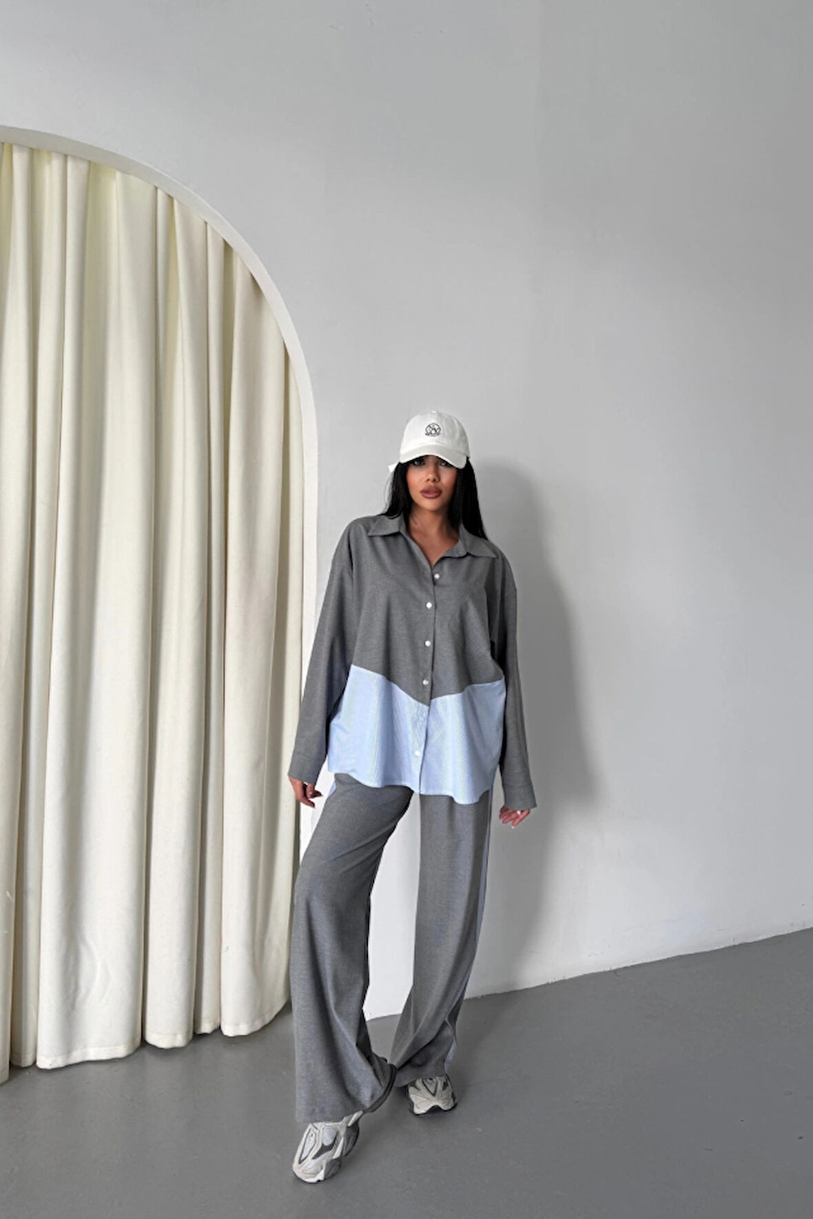 POYVİKON  POPİN PARÇAI GÖEK PANTOON TAKI  Gri