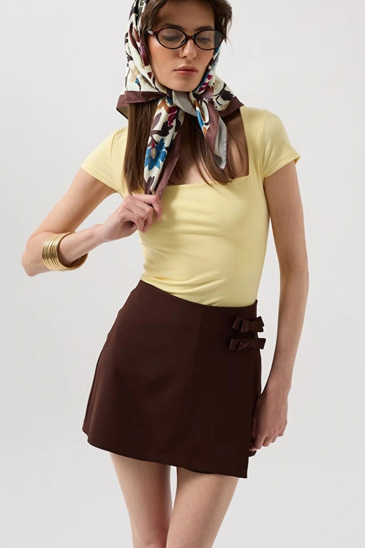 Fiyonk Detay Mini Etek