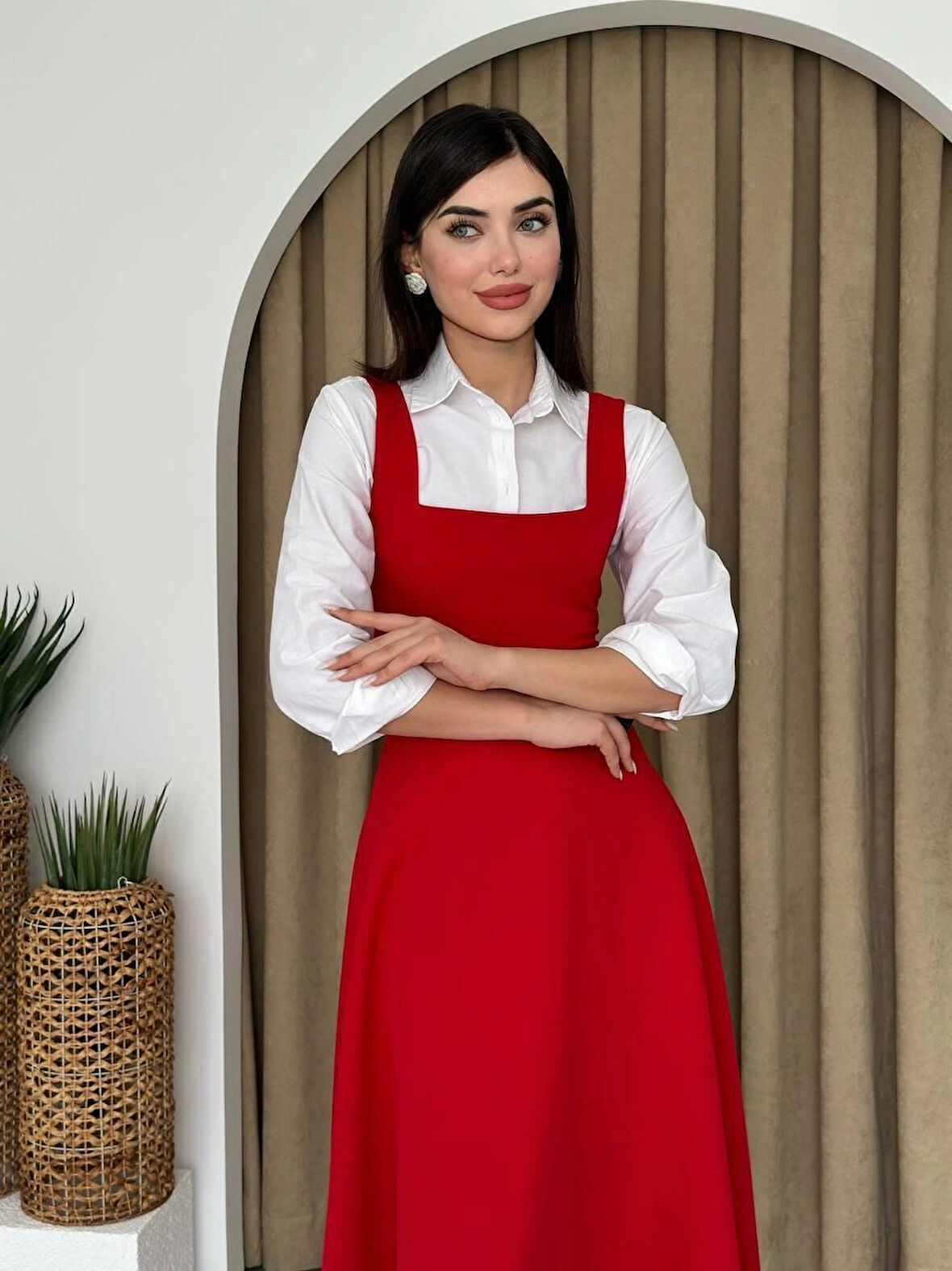 Neapolitan Askılı Elbise