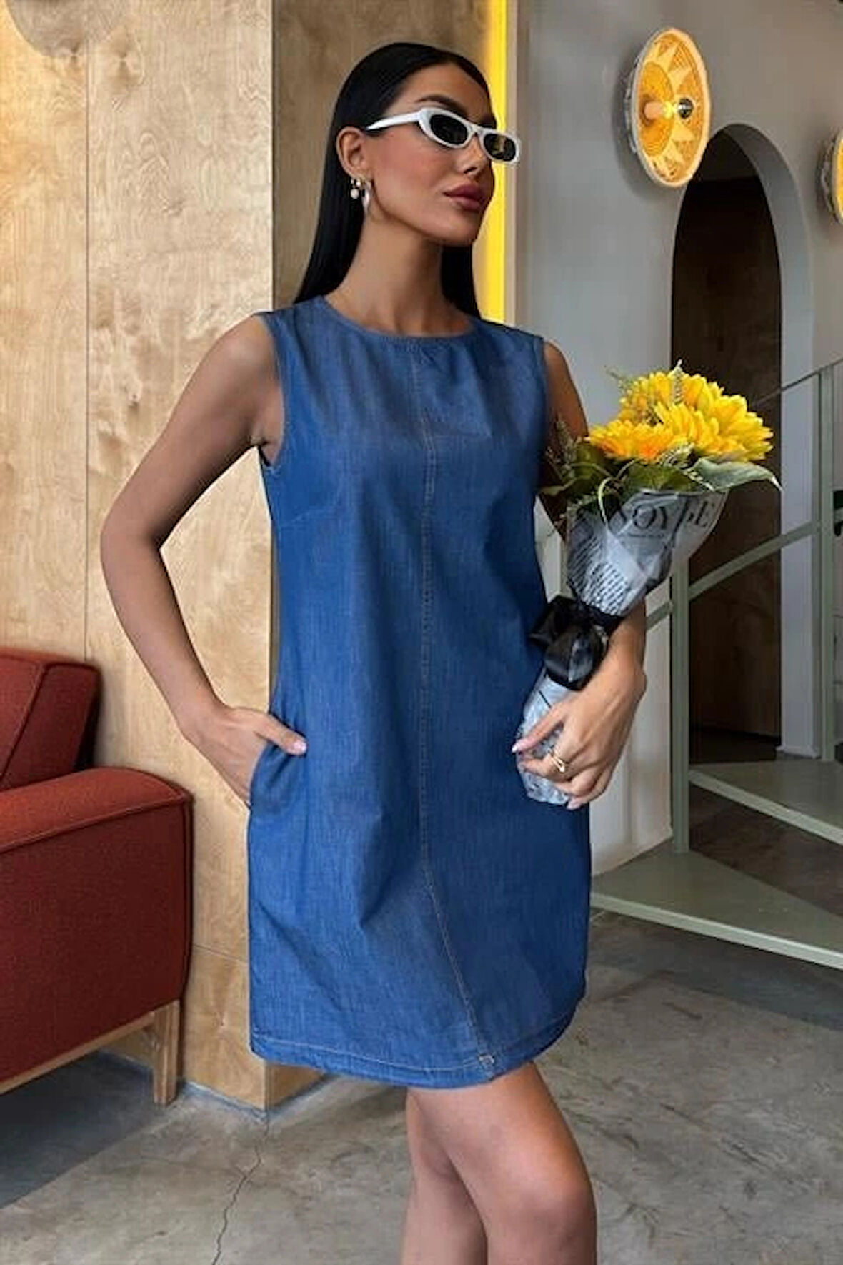 ırt Bağcıklı Tensel Elbise 2880