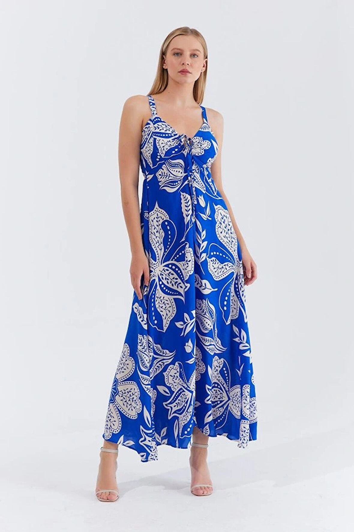 Askılı Viscon Elbise  aks