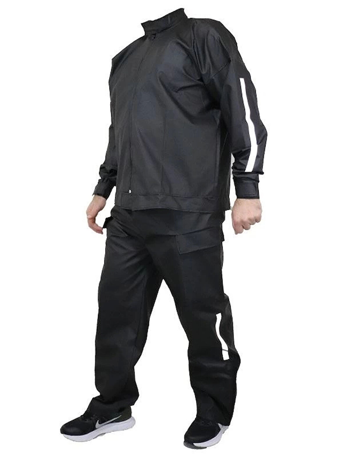 Yağmurluk Takım (Bahçıvan Tipi Askılı Pantolon Ve ont)  iyah