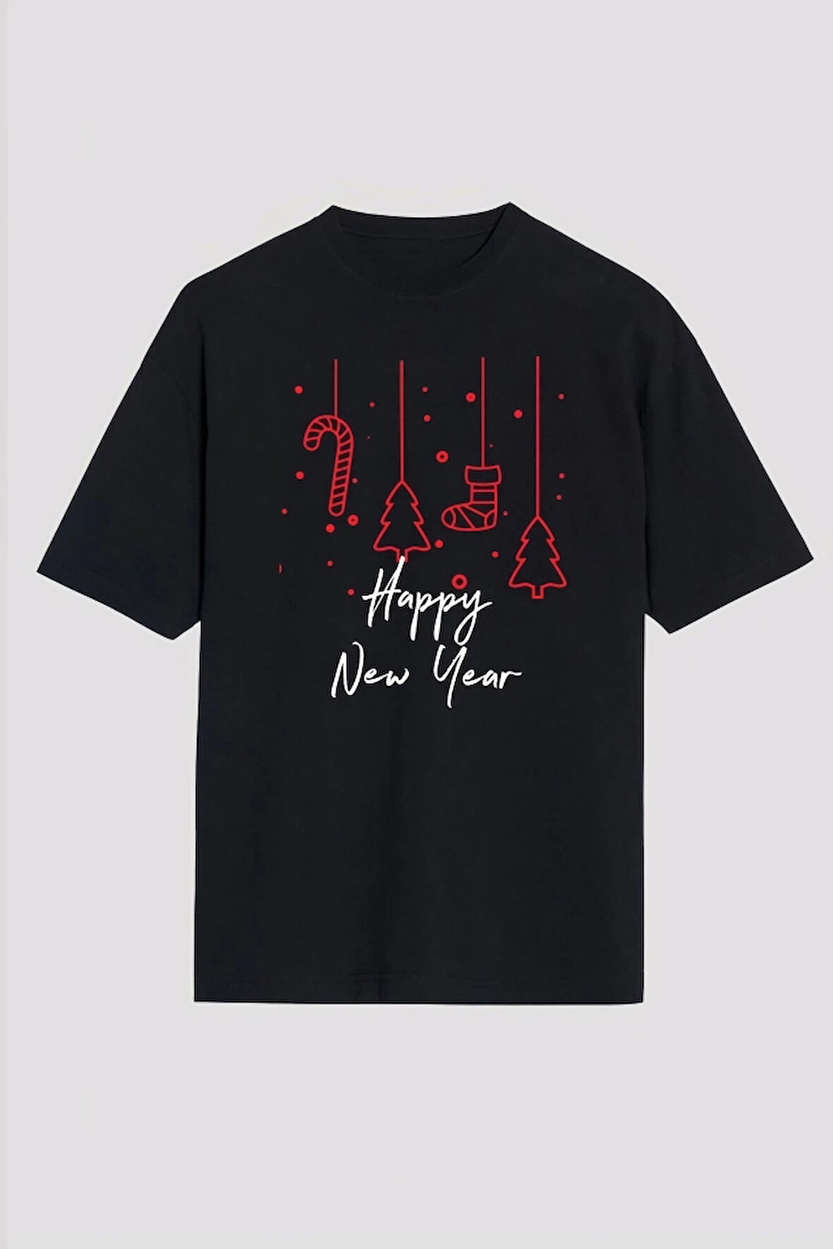 Happy New Year Baskılı Tshirt  iyah