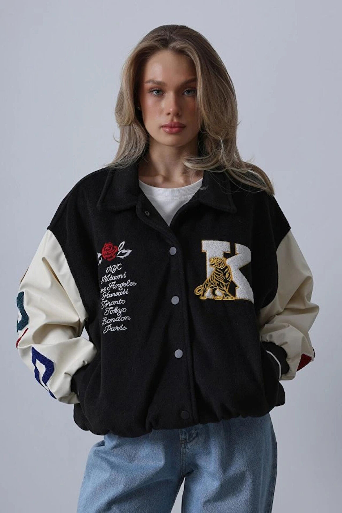 Kaşe Biker Ceket  iyah