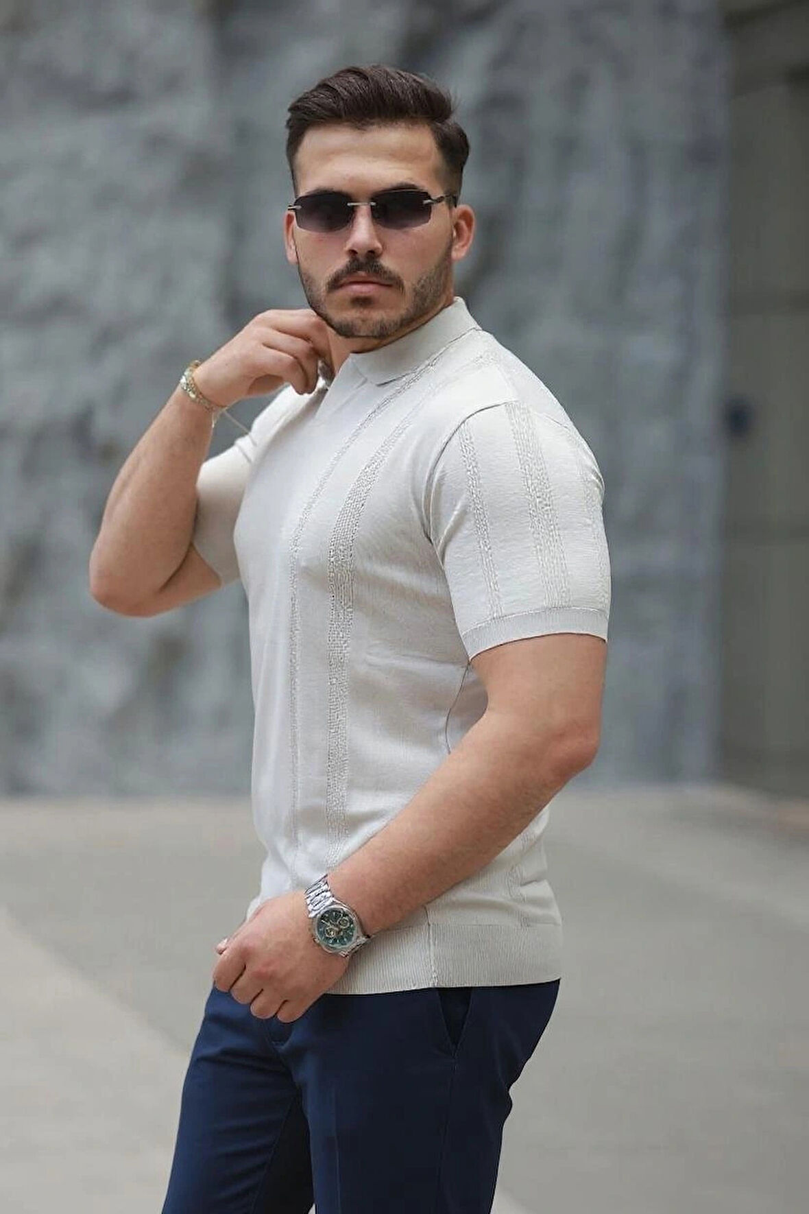 Erkek Hemşire Yaka Kısa Kollu Tişört