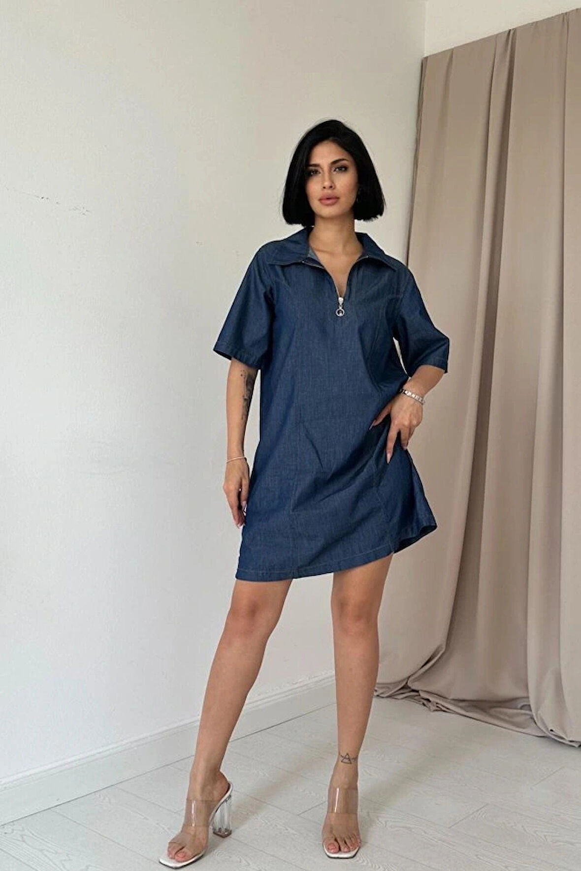 avi Tencel Kuplu Elbise