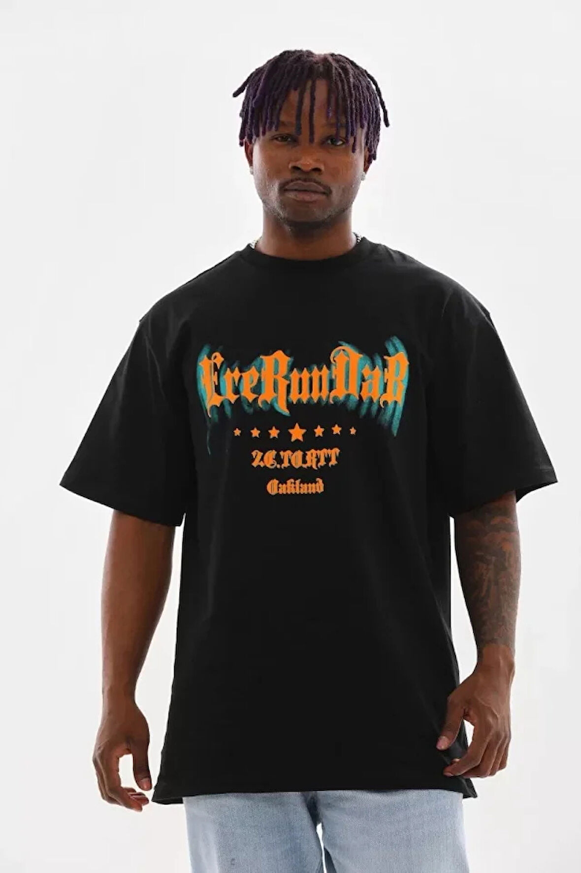 Unisex Baskılı Oversize Thirt  iyah