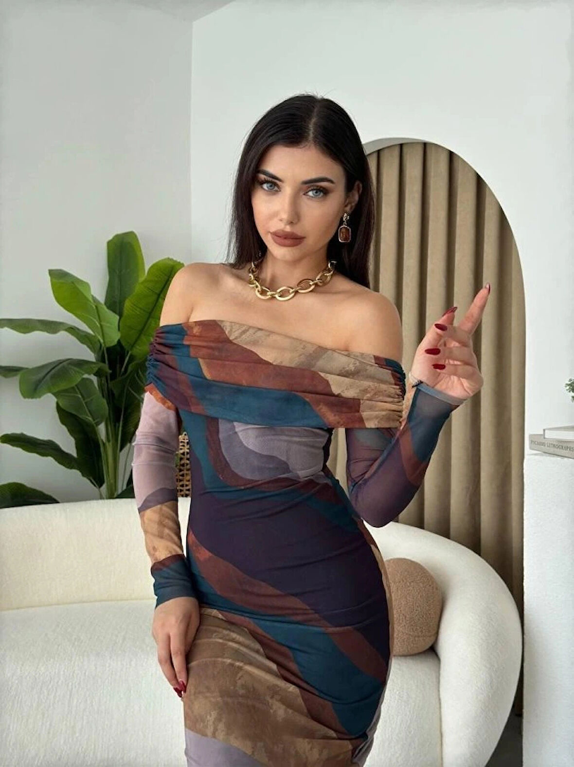 Sevilla adonna Yaka Tül Elbise