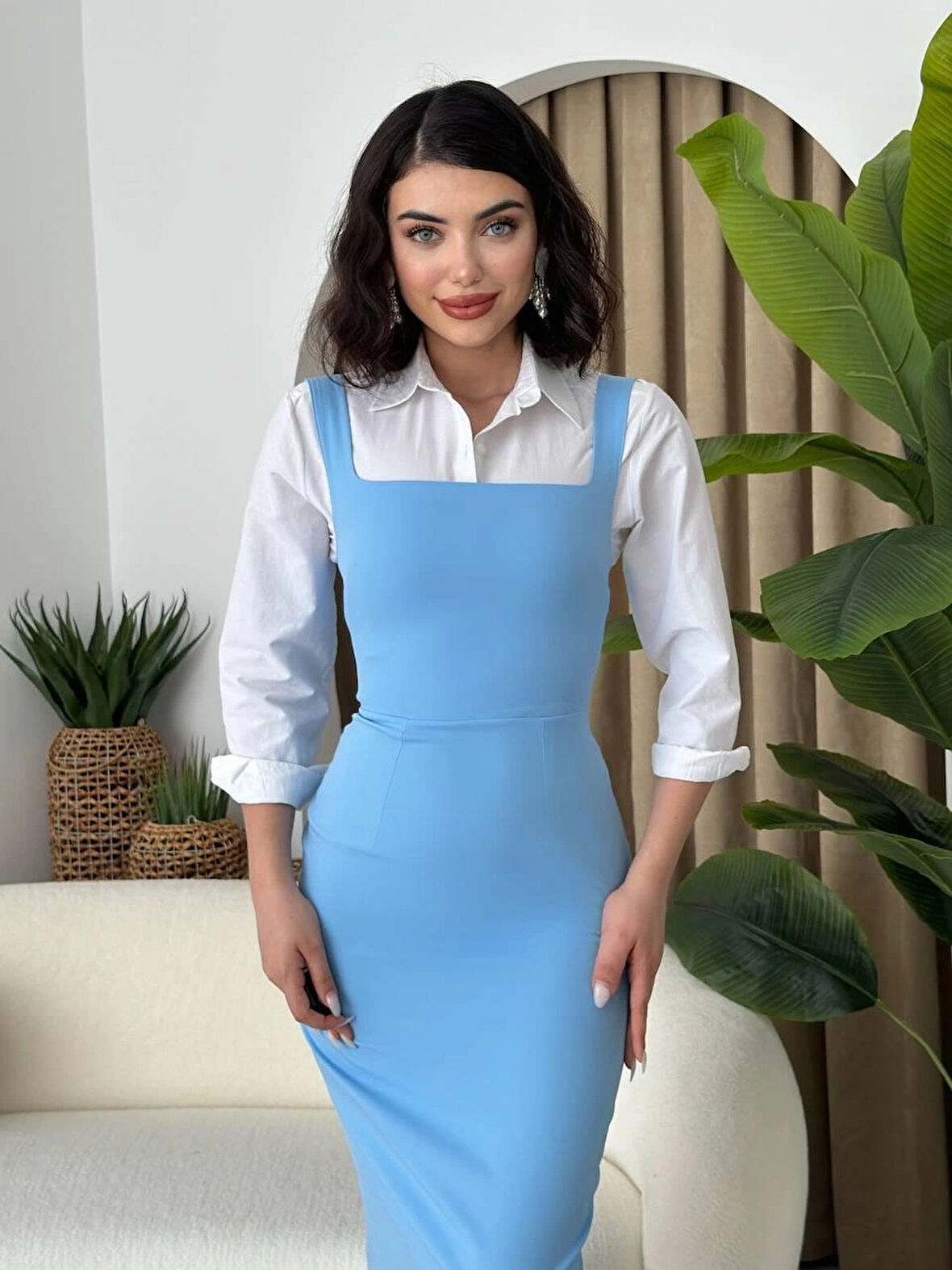 artin Askılı Kalem Elbise