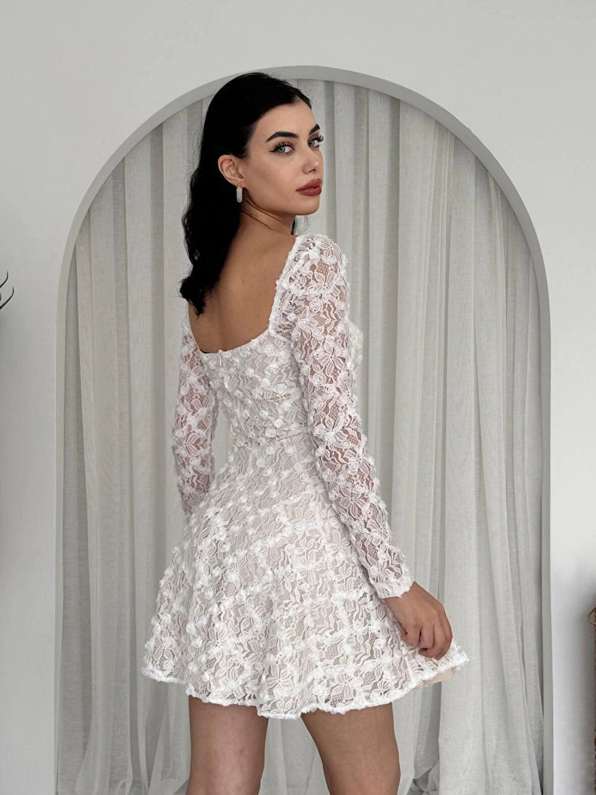 Fers Çiçek Detay Elbise