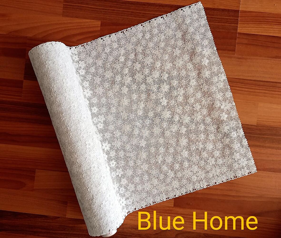 Blue Home Meiwa Pvc Dantel Raf-Dolap-Çekmeçe-Runner Örtüsü / Ebat: 50 cm x 5 mt -K.GÜL8
