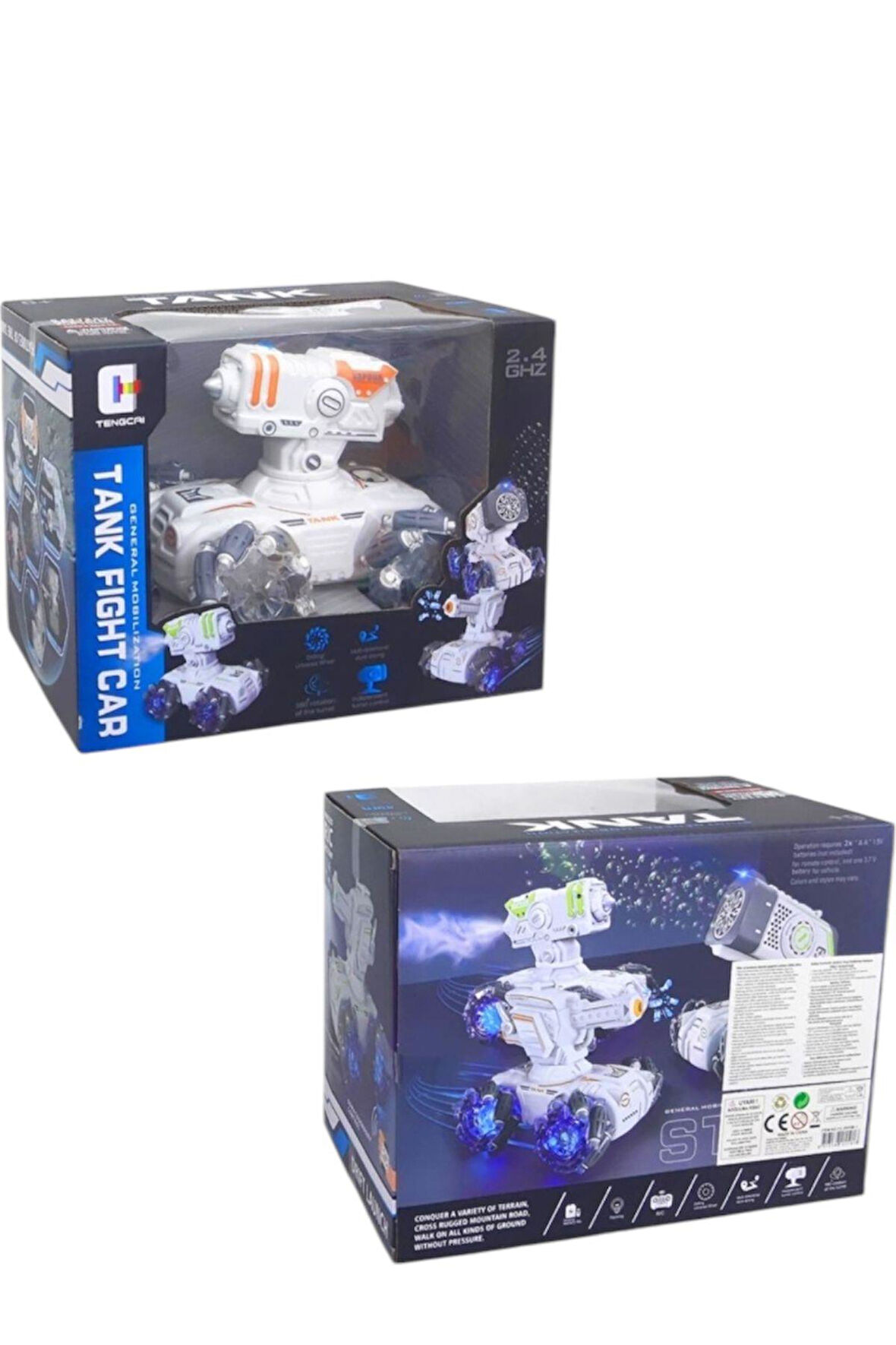 Seçtim Aldım Tank Fc-2005b-1 Kumandalı Drift Balon Çıkaran Tank R/c 4wd 2.4 Ghz Şarjlı Işıklı 6