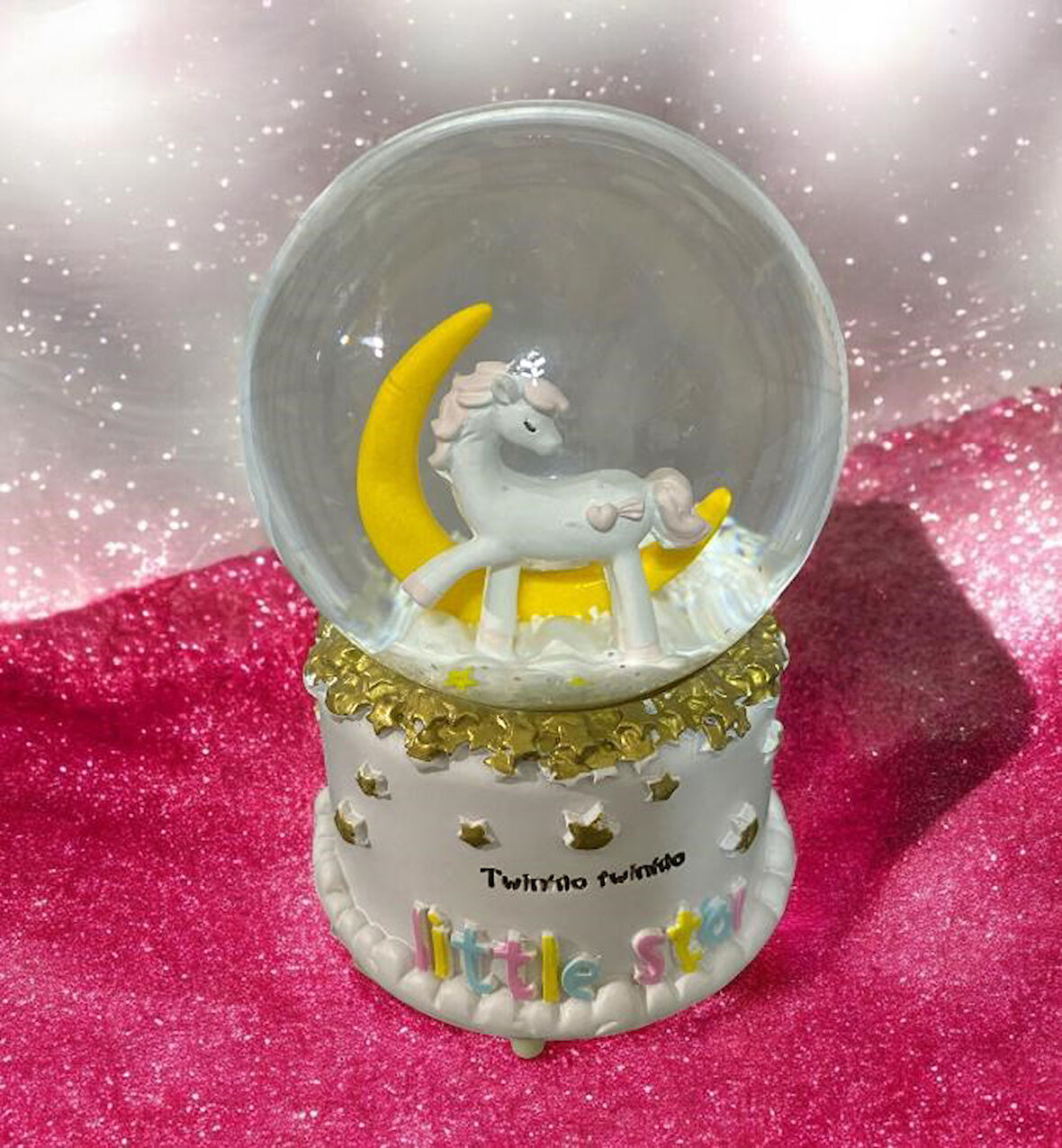 8 cm Müzikli Işıklı  Pony Kar Küresi 1764