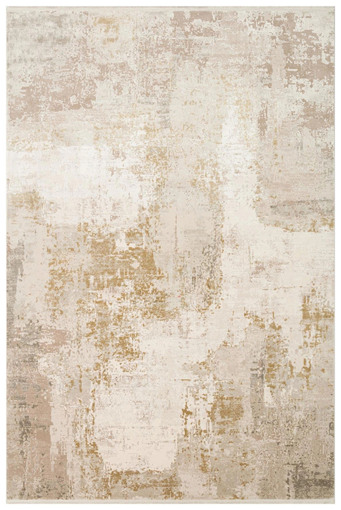 Hoom Rugs Franko FS 34 Cream Beige Viskon & Akrilik Yüksek Dokulu Modern Salon Halısı