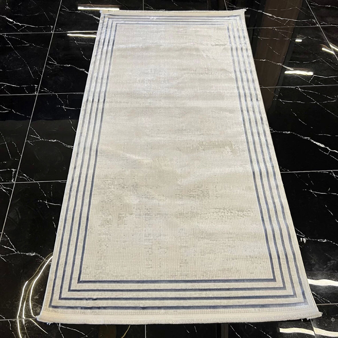 Hoom Rugs Zenith 1047 Mikrofiber Kaymaz Taban Yıkanabilir Antibakteriyel Modern A.Blue Halı
