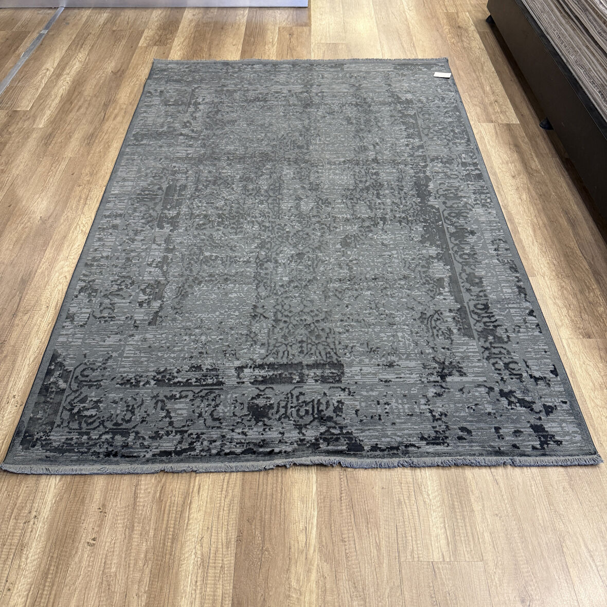 Hoom Rugs Overdye OVR02 Krem Koyu Gri Doğal Bambu & Viskon Modern Salon Halısı