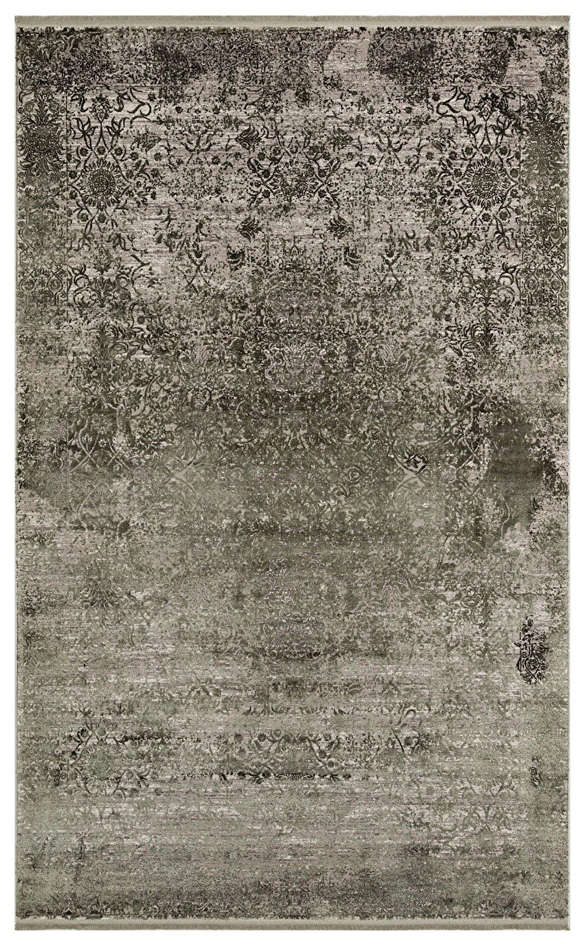 Hoom Rugs Franko Dyed FSD 01 D. Green Viskon & Akrilik Yüksek Dokulu Modern Salon Halısı