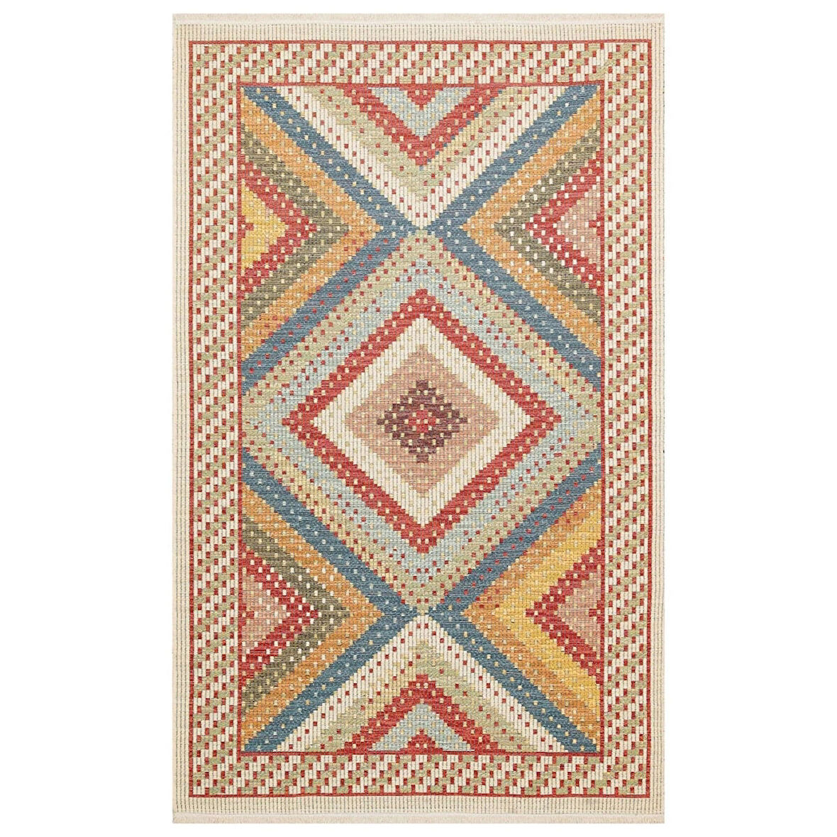 Eko Halı Nomad Kilim NMD 10 Red Yıkanabilir kilim