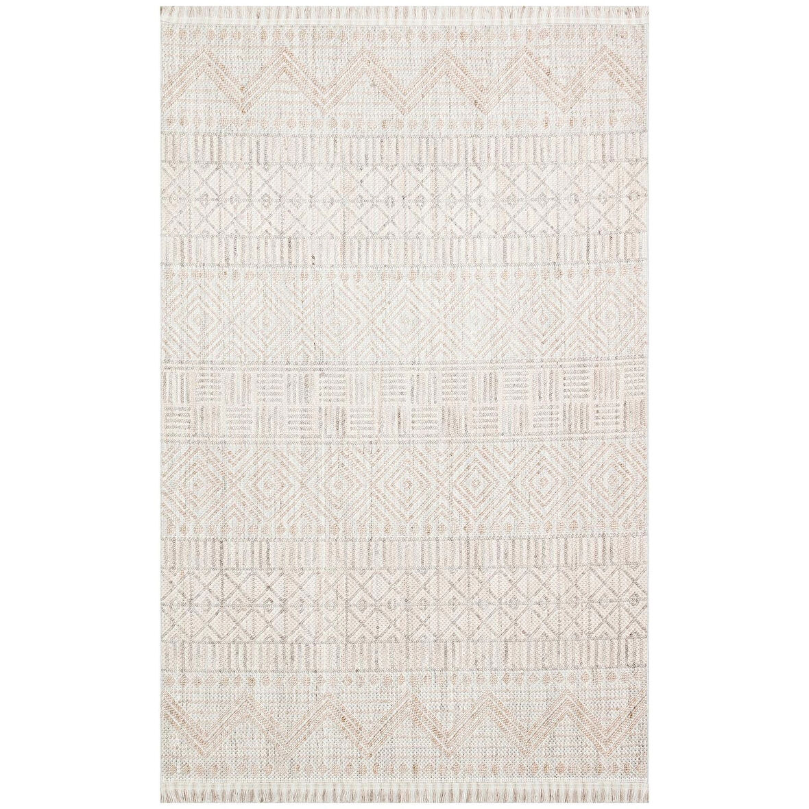 Hoom Rugs Mikanos CZY 02 Grey Beige Hav Vermez Yıkanabilir Modern Halı