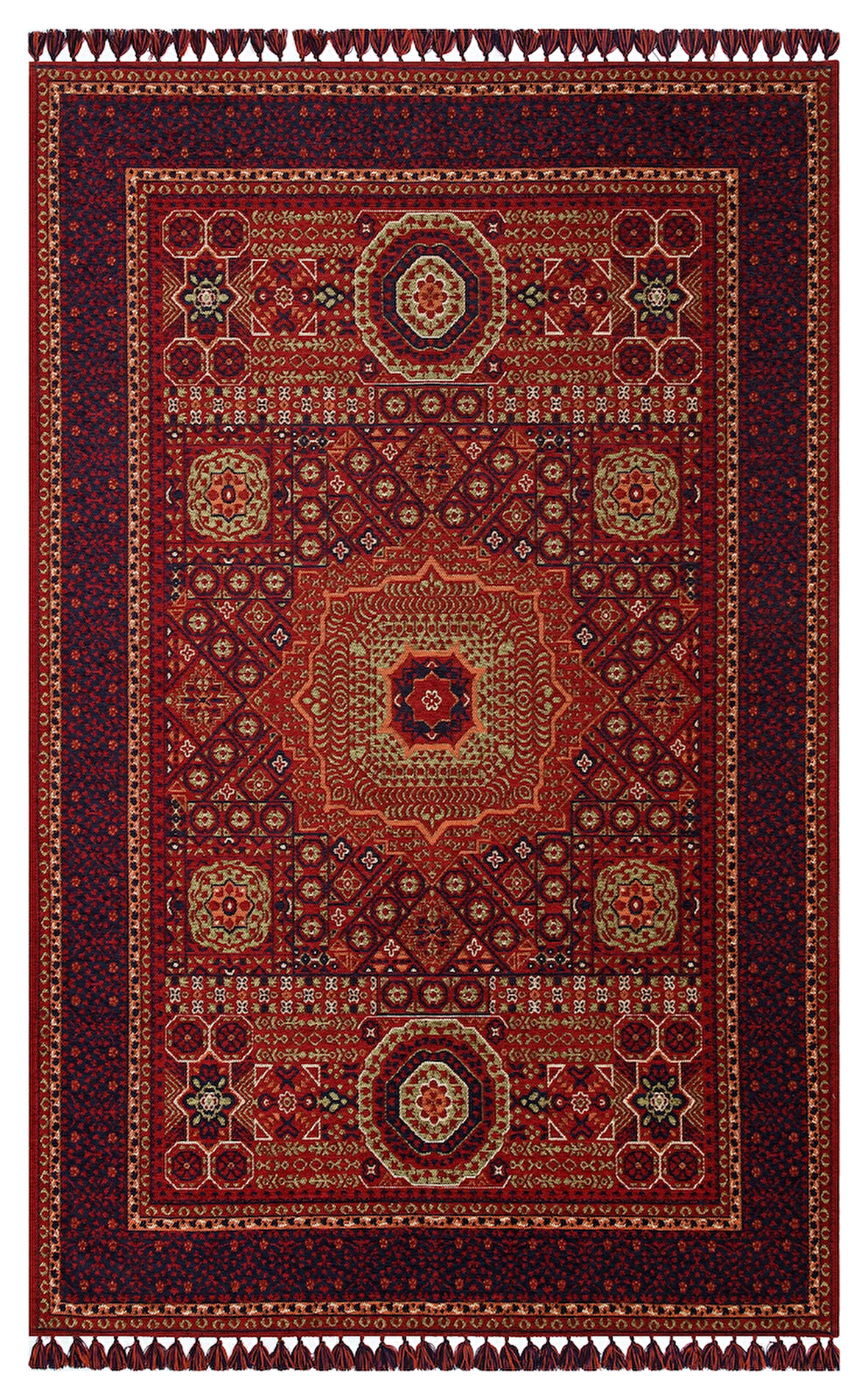 Hoom Rugs Afgan AFG 10 Multy Antibakteriyel Kaymaz Tabanlı Dekoratif Kilim