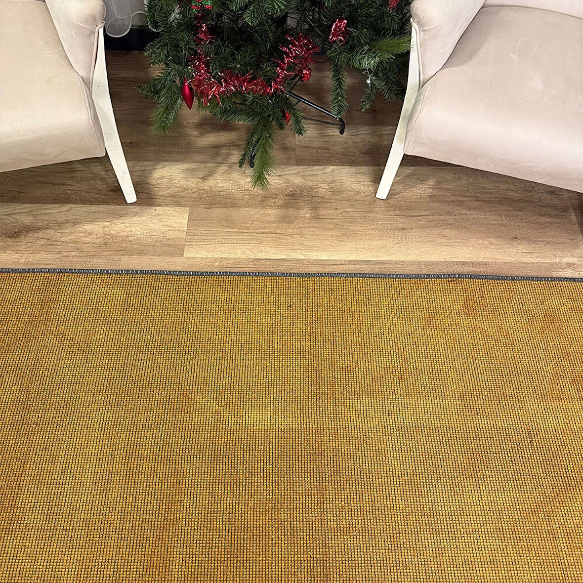 Hoom Rugs Kilim Gold Kaymaz Tabanlı Yıkanabilir Düz Renk Kilim