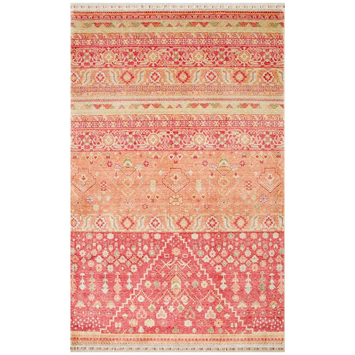 Hoom Rugs Nepal ZR 17 Yün Viskon Tensel Red Autumn Otantik Modern Uşak Desenli Halı