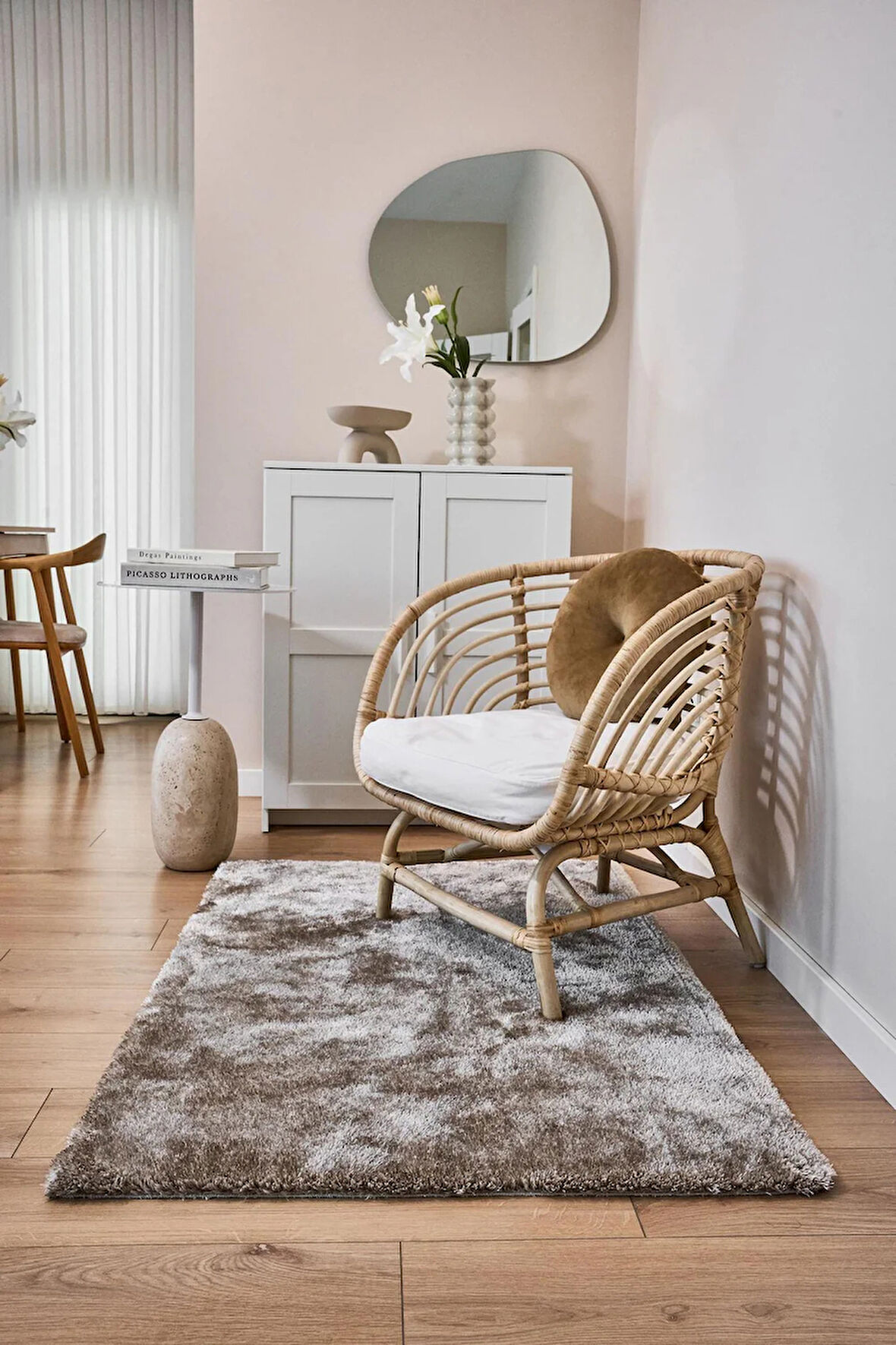 Apex Halı Vizon Peluş Dokulu Kaydırmaz Dekoratif Halı