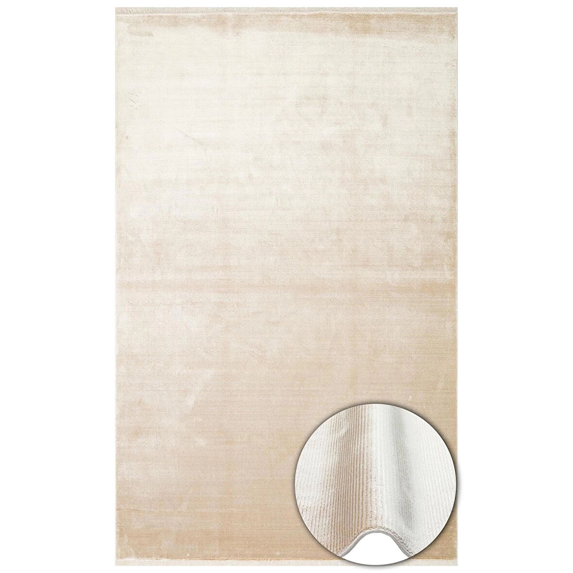 Hoom Rugs Como NAP 01 Latte Viskon & Floş Sık Dokuma Modern Salon Halısı