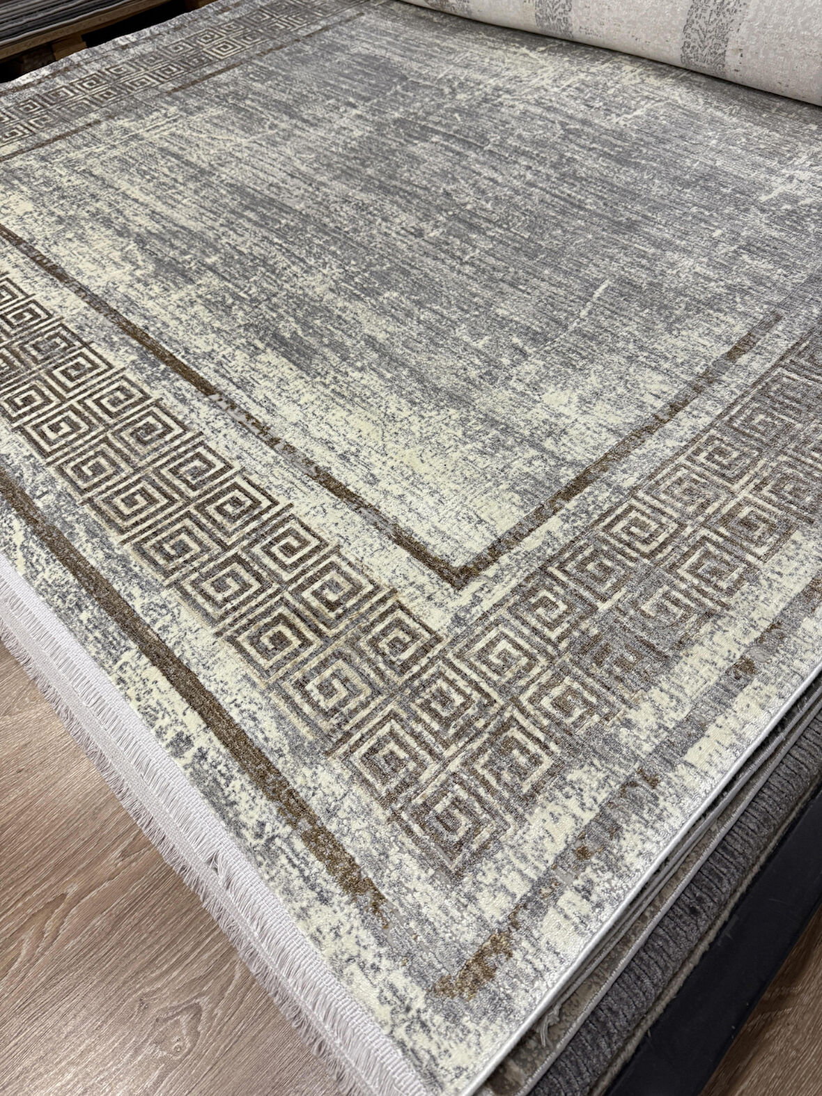 Hoom Rugs La Boutique Nobles 39880/957 Viskon & Akrilik 7 mm Hav Çerçeveli Salon Halısı