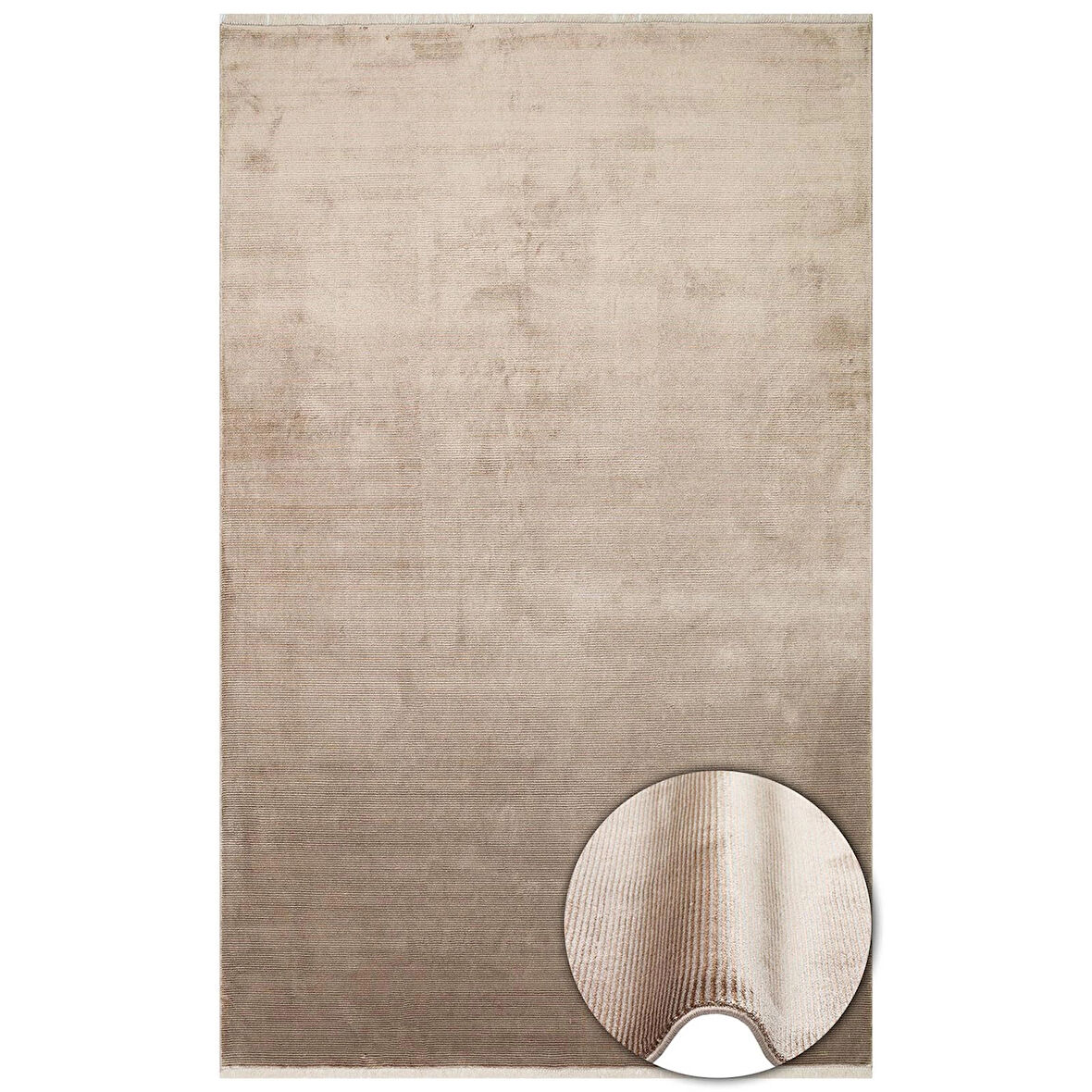 Hoom Rugs Como NAP 01 Vizon Grey Viskon & Floş Sık Dokuma Modern Salon Halısı