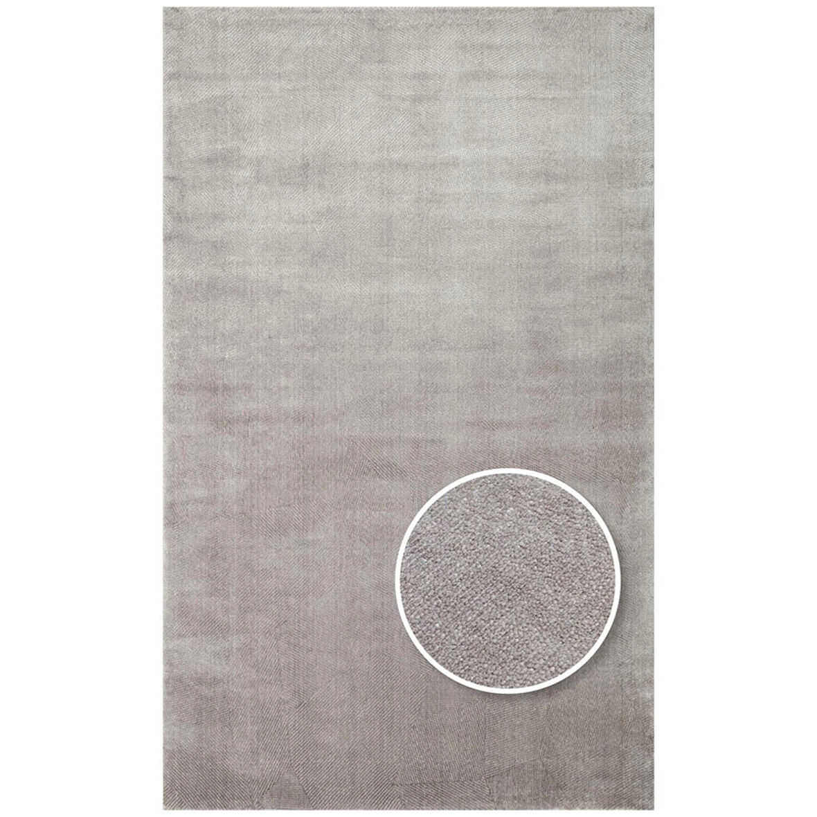 Eko Halı Majesty MJ 04 Sky Grey Düz Desenli El Emeği ile Özel Tezgahlarda Üretilen Yün Viskon Tencel Uşak Halısı