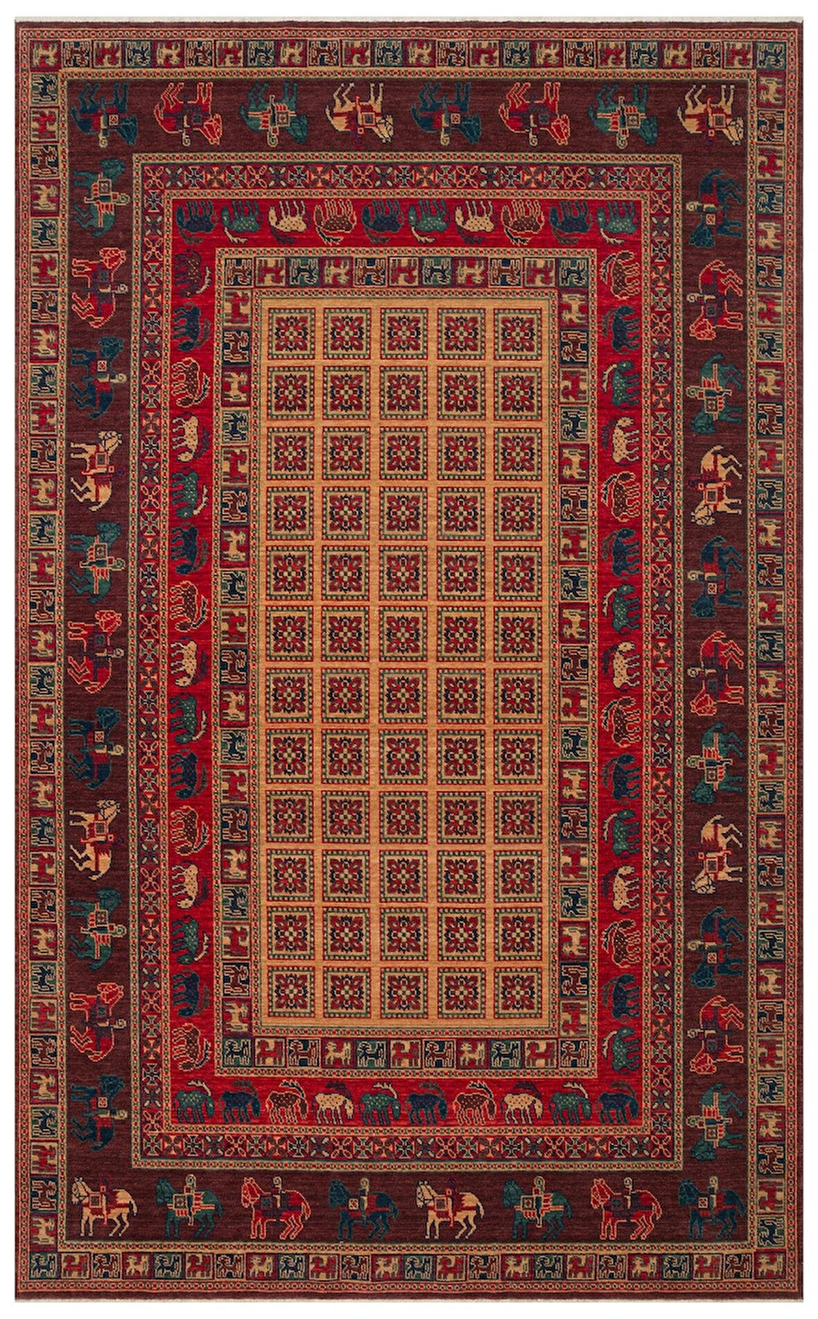 Hoom Rugs Cadis KDM 08 Violet Yeni Zelanda Yünü El Emeği Kara Tezgah Halısı