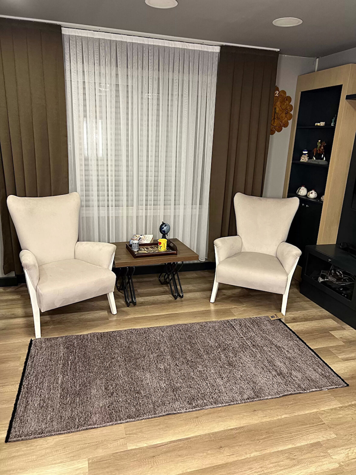 Hoom Rugs Liv 389 Gri Dekoratif Yıkanabilir Kilim