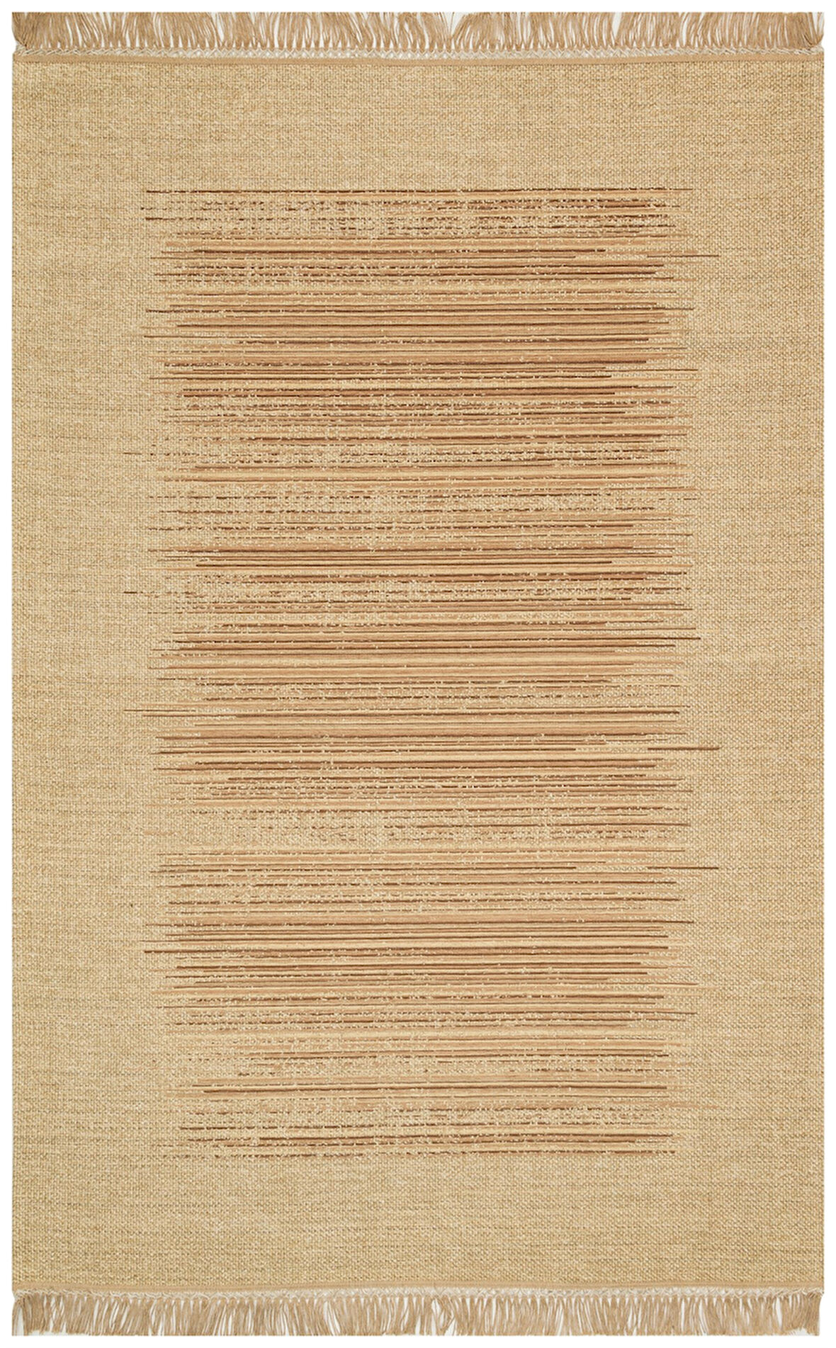 Hoom Rugs Bronx BRN 02 Natural Beige Hasır Görünümlü Kaymaz Tabanlı Dekoratif Kilim