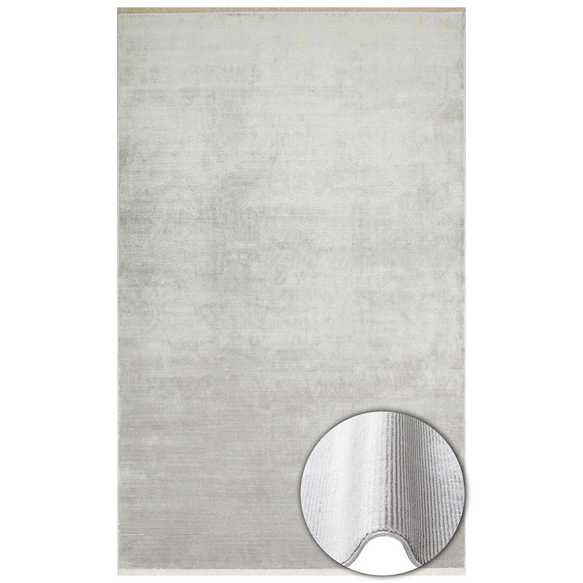 Hoom Rugs Como NAP 01 Grey Viskon & Floş Sık Dokuma Modern Salon Halısı
