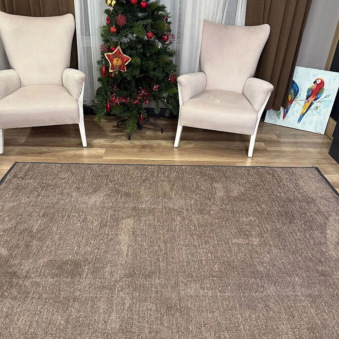 Luxess Kilim Vizon Hav Toz Vermez Kaymaz Kolay Kullanımlı Yıkanabilir Düz Renk Kilim