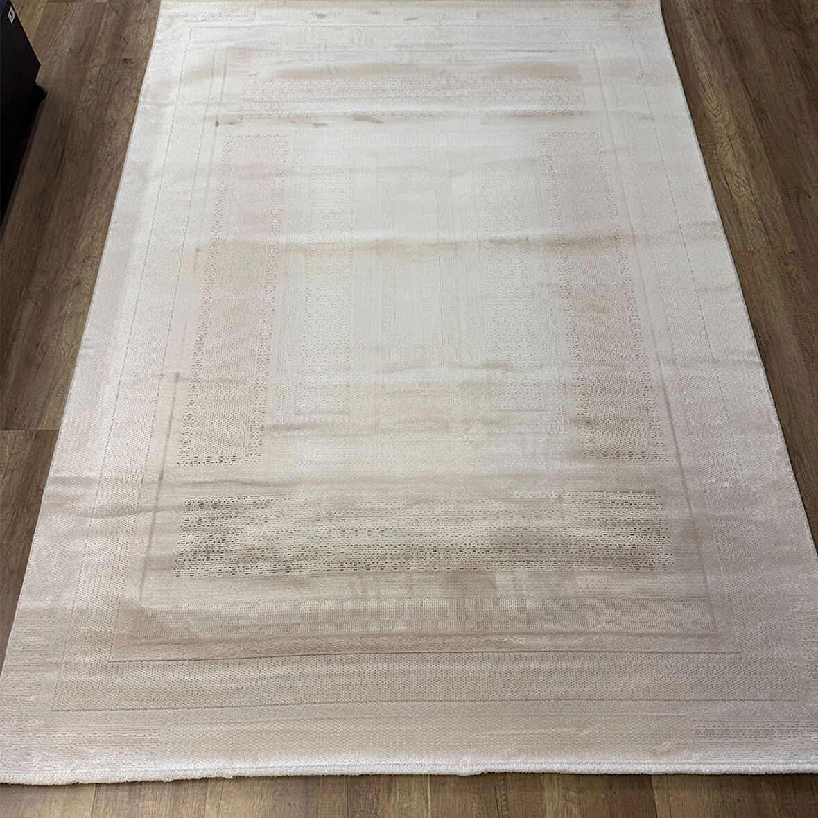 Hoom Rugs Momentus 9603 Bej Viskon Pamuk Modern Halı