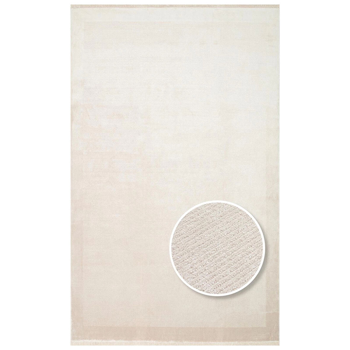 Hoom Rugs Como NAP 02 Beige Viskon & Floş Sık Dokuma Modern Salon Halısı
