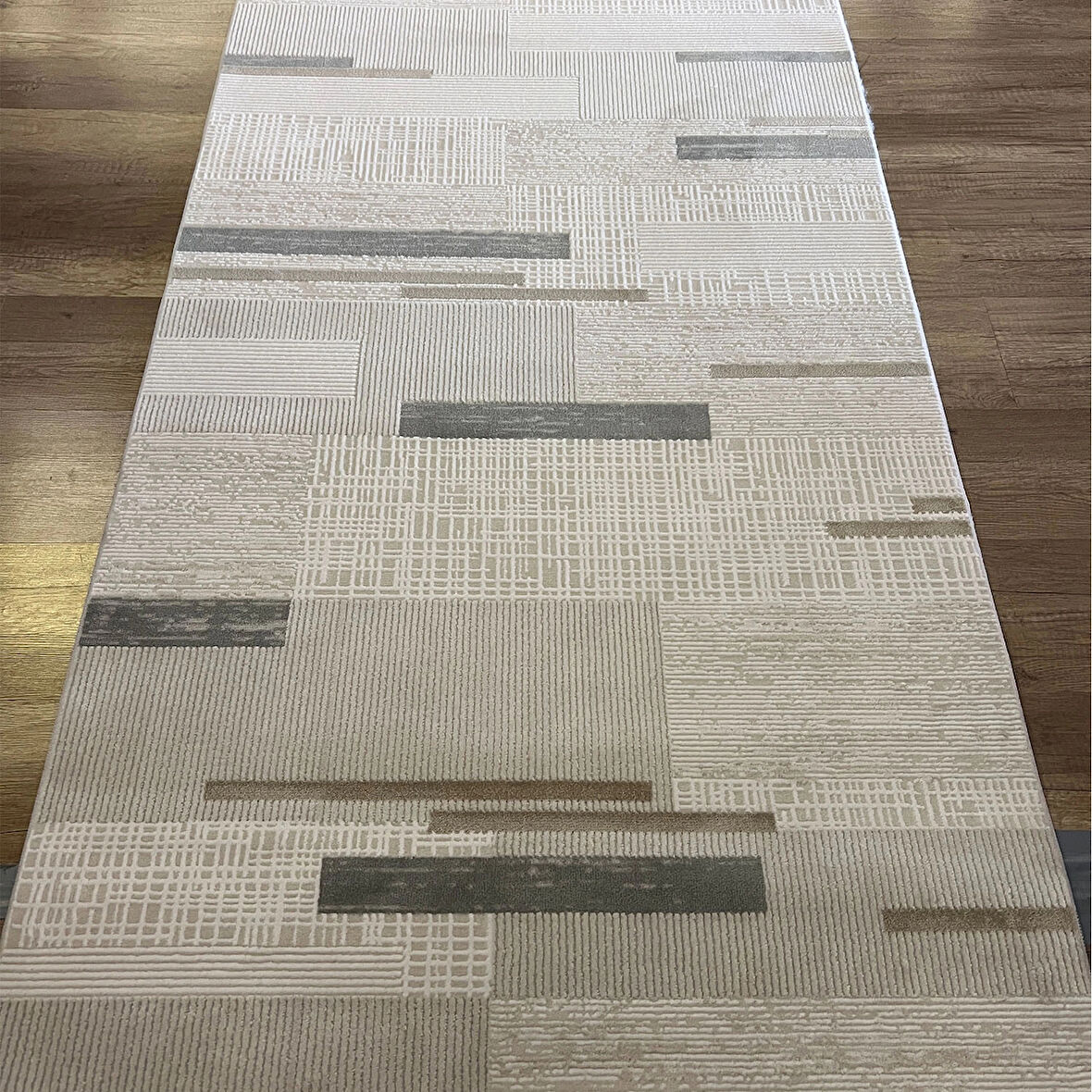 Hoom Rugs Aria 1106 Vizon Pamuk Tabanlı Modern Halı