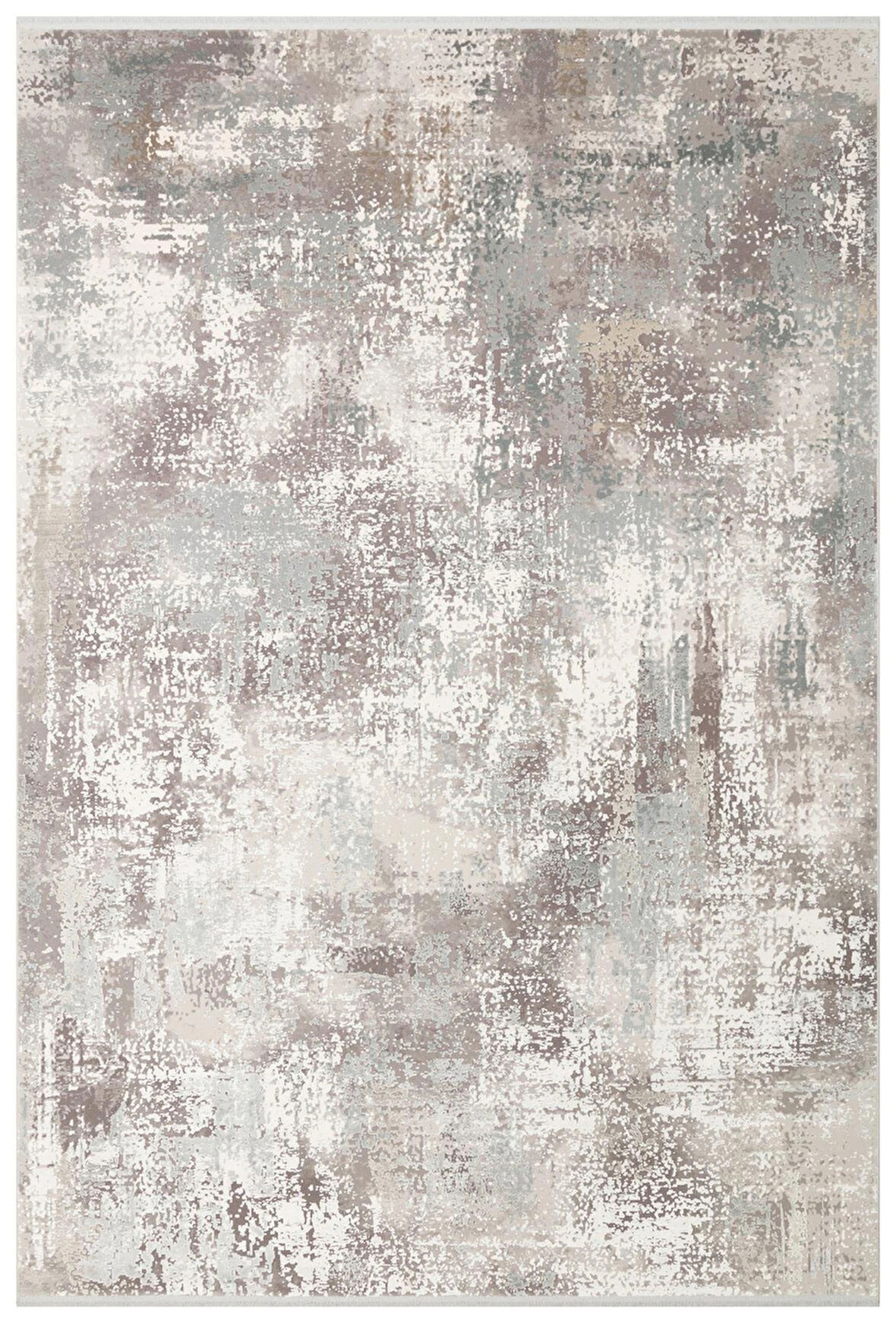 Hoom Rugs Franko FS 35 Grey Beige Viskon & Akrilik Yüksek Dokulu Modern Salon Halısı