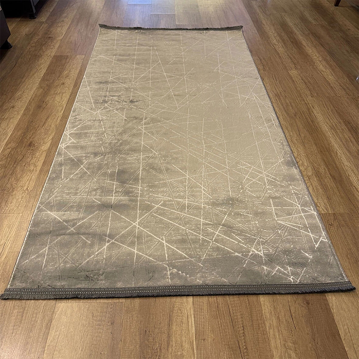 Hoom Rugs Cotton 1141 Gri Yıkanabilir Antibakteriyel Modern Halı