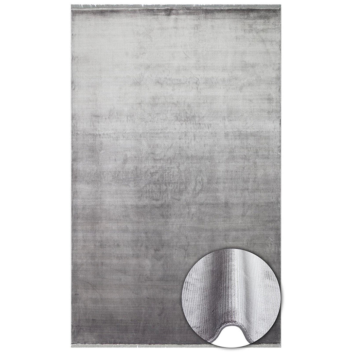 Hoom Rugs Como NAP 01 Antrasit Viskon & Floş Sık Dokuma Modern Salon Halısı