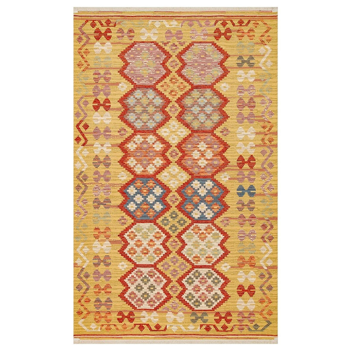 Hoom Rugs Vagrant VGT 03 Red Yıkanabilir Çift Taraflı Otantik Halı