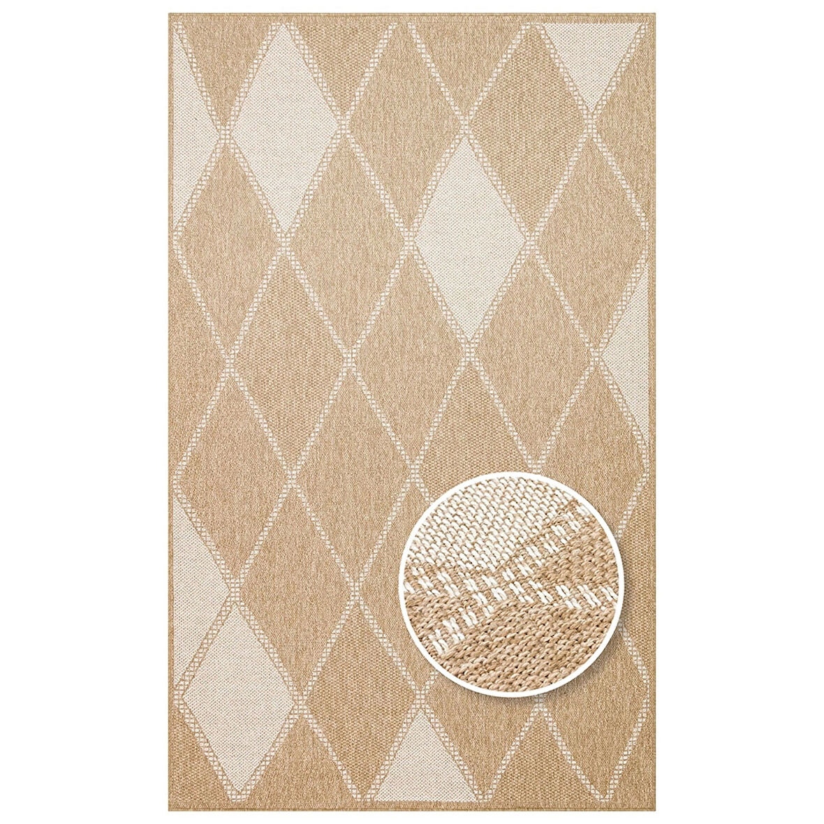 Eko Halı Salda 04 Natural White Jüt Sisal Halı